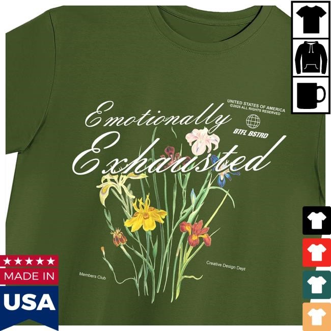 Official Emotionally Exhausted Floral Shirt - Best Tee Store