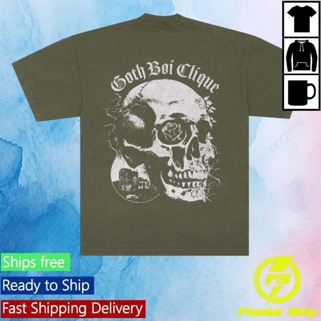 Official Gbc Rose Skull Long Sleeve T Shirt - Best Tee Store