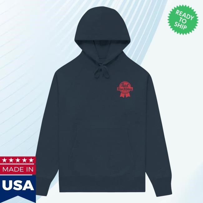 Pabst Blue Ribbon Merch Pabst Blue Ribbon Navy Shirt - Best Tee Store