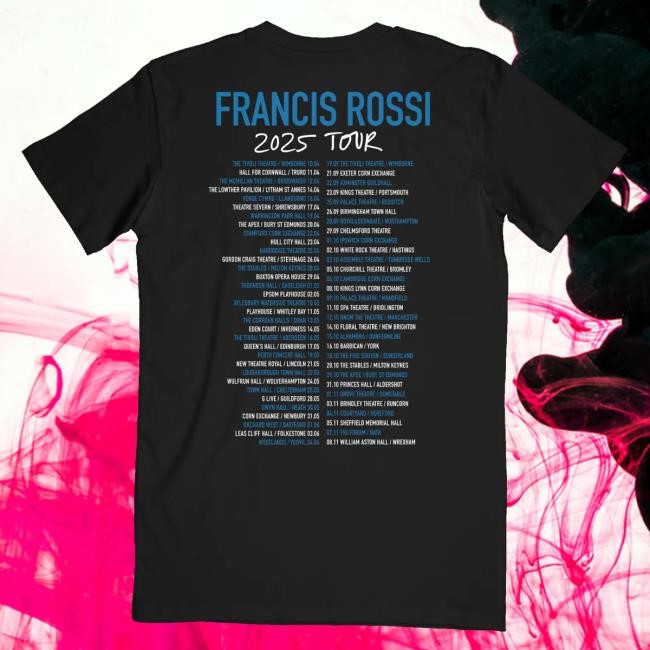 Trending Status Quo Merch Francis Rossi 2025 Tour Zip Hoodie - Best Tee Store