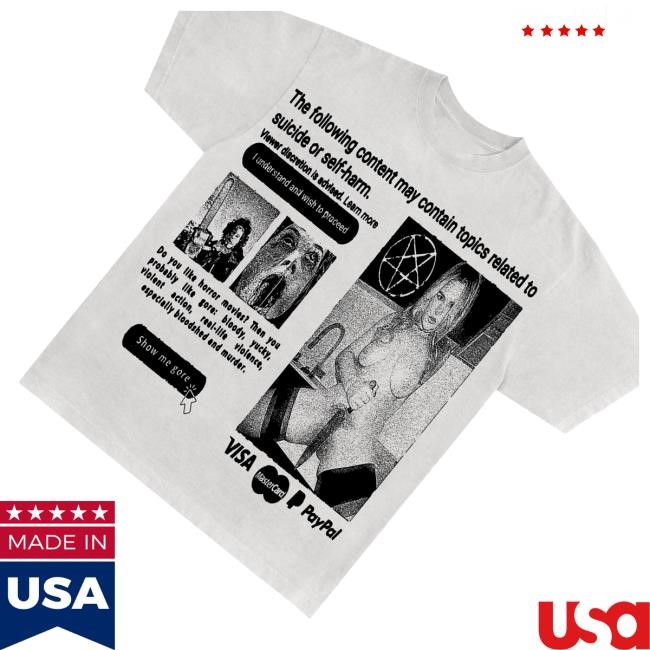 Official Diggyisdead Merch Show Me Gore Sweatshirt White - Best Tee Store