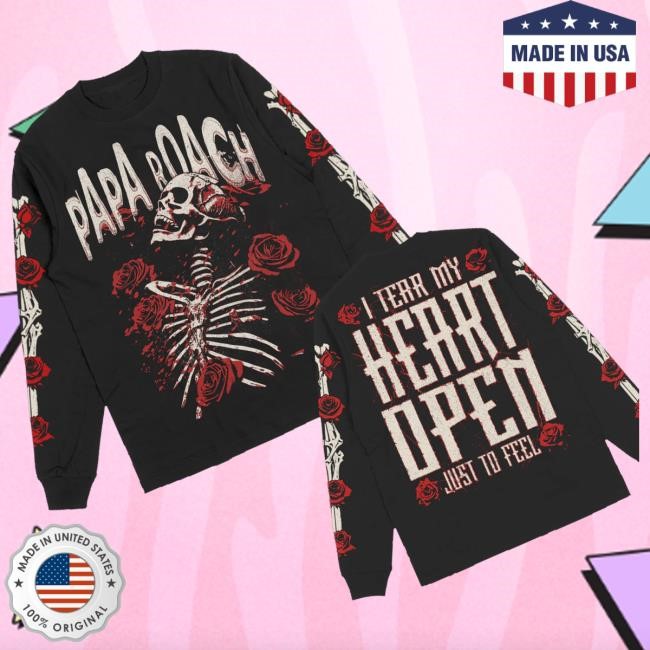 Papa Roach Merch Skeleton & Roses T-Shirt  Hoodie  Tank Top  Sweater And Long Sleeve T-Shirt - Best Tee Store