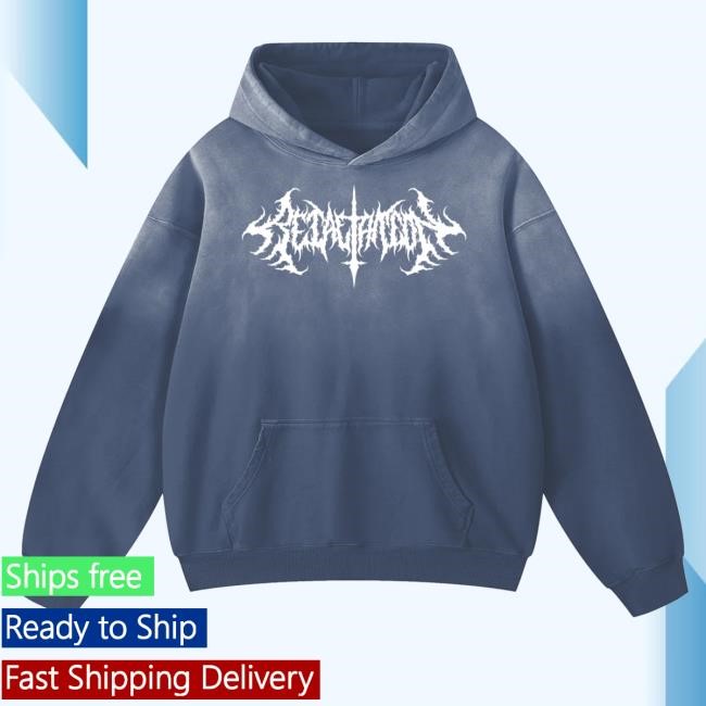 Official Retaliation Project Merch Incision T-Shirt Blue & White Sunfade - Best Tee Store