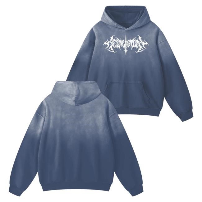 Official Retaliation Project Merch Incision T-Shirt Blue & White Sunfade - Best Tee Store