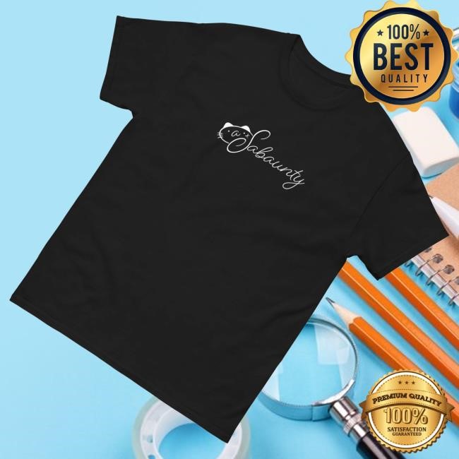 Official T38 Store Merch Cat Sabaunty White Logo Crewneck Sweatshirt - Best Tee Store