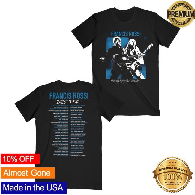 Trending Status Quo Merch Francis Rossi 2025 Tour Zip Hoodie - Best Tee Store