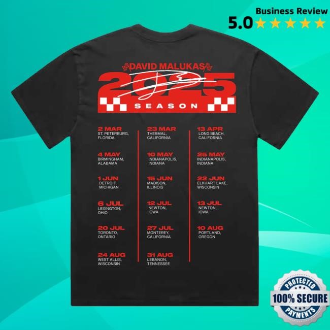 David Malukas Merch Malukas 2025 Tour Long Sleeve T Shirt - Best Tee Store