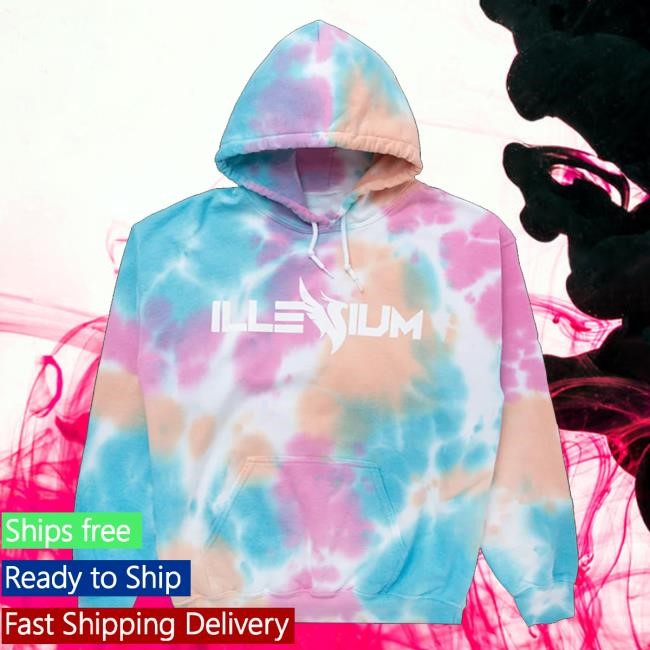 Illenium Merch Logo Pastel Tie-Dye Crewneck Sweatshirt - Best Tee Store