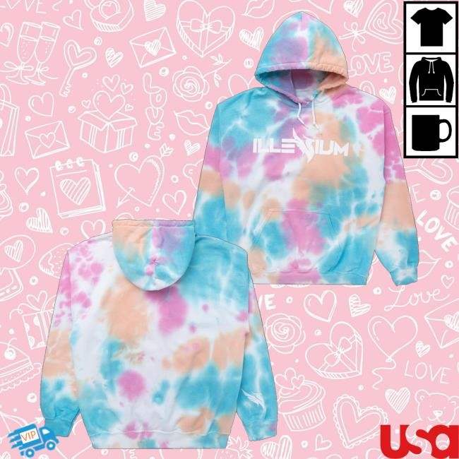 Illenium Merch Logo Pastel Tie-Dye Crewneck Sweatshirt - Best Tee Store