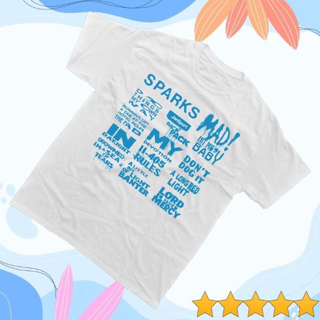 Official Sparks Merch Mad Tracklist T-Shirt  Hoodie  Tank Top  Sweater And Long Sleeve T-Shirt White - Best Tee Store