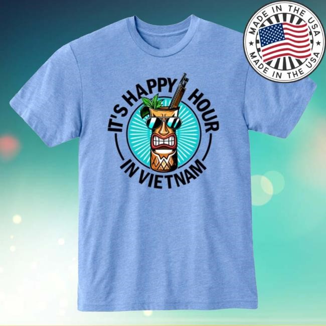 Glass Cannon Merch Roger's Happy Hour Heather Lake Blue Tee Shirt - Best Tee Store