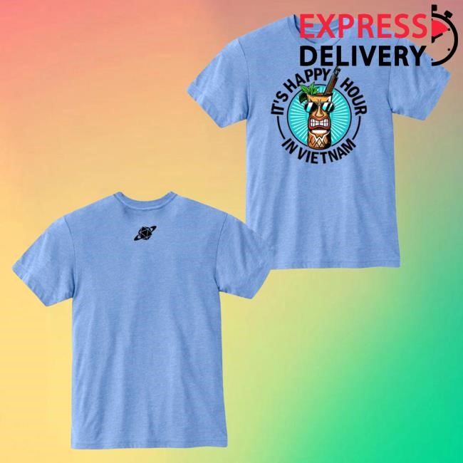Glass Cannon Merch Roger's Happy Hour Heather Lake Blue Tee Shirt - Best Tee Store