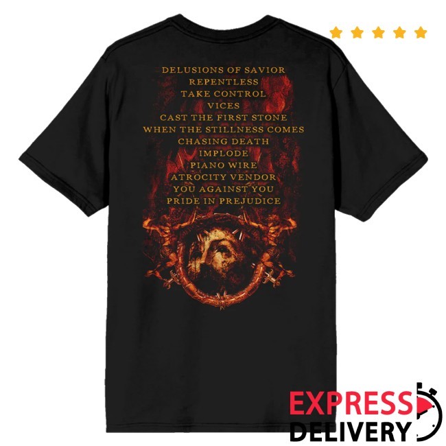 Official Slayer Merch Repentless Tracklist Crewneck Sweatshirt - Best Tee Store