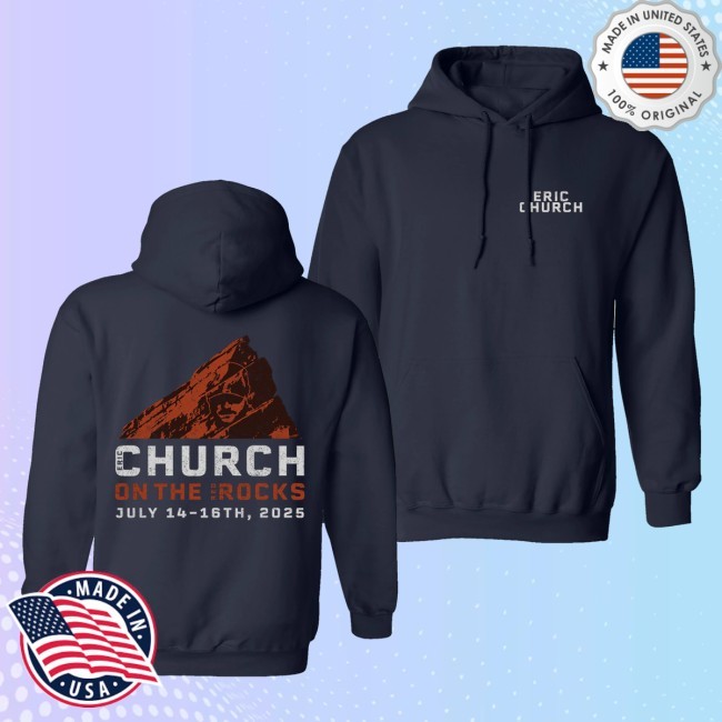Trending Eric Church Merch Red Rocks Event Shirts Navy - Best Tee Store