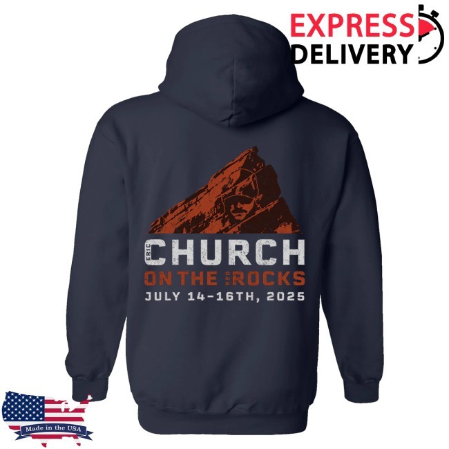 Trending Eric Church Merch Red Rocks Event Shirts Navy - Best Tee Store